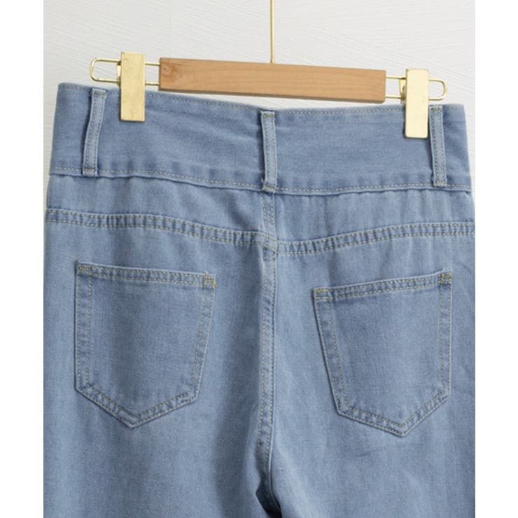 裾フリンジ9分丈デニムパンツハイウエスト | SUNSHINE CLOSET | 詳細画像25 