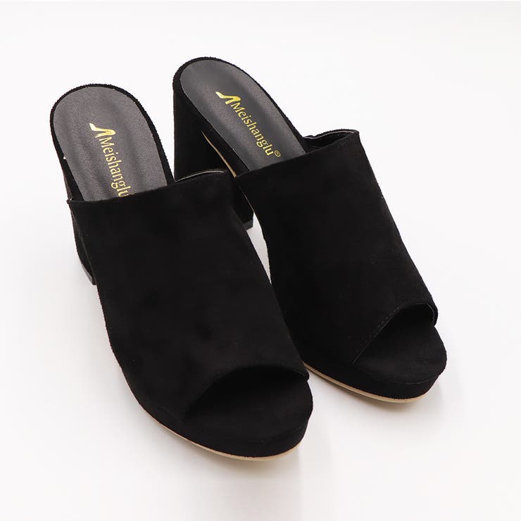 ブラック | ミュール サンダル チャンキーヒール | SUNSHINE CLOSET