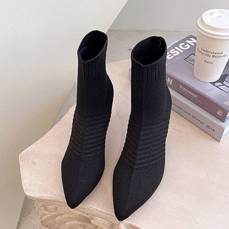 ニットソックスブーツ ポインテッドトゥ | SUNSHINE CLOSET | 詳細画像14 