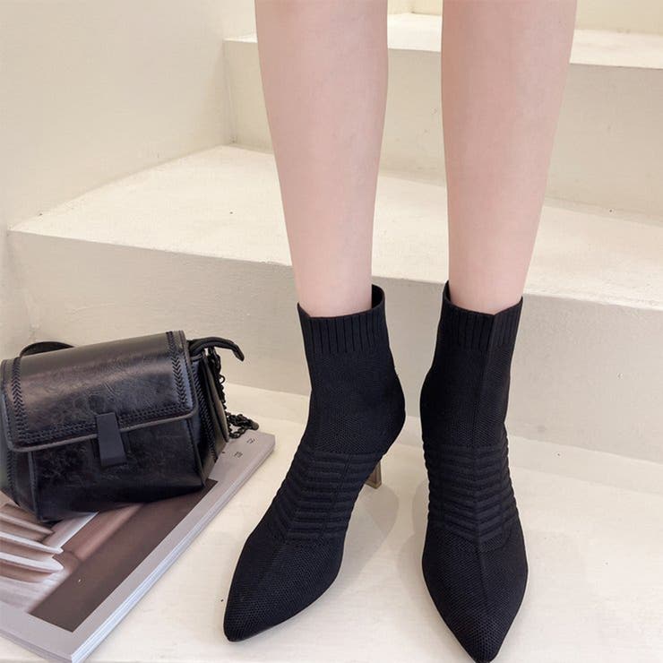 ニットソックスブーツ ポインテッドトゥ | SUNSHINE CLOSET | 詳細画像7 