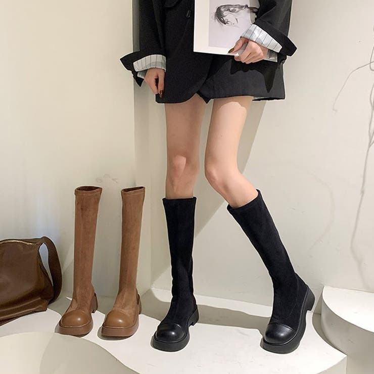 ロングブーツ ラウンドトゥ 厚底ブーツ | SUNSHINE CLOSET | 詳細画像5 