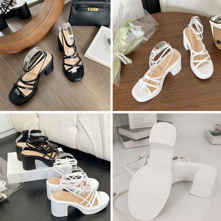 ハイヒール クロスストラップサンダル韓国 | SUNSHINE CLOSET | 詳細画像3 