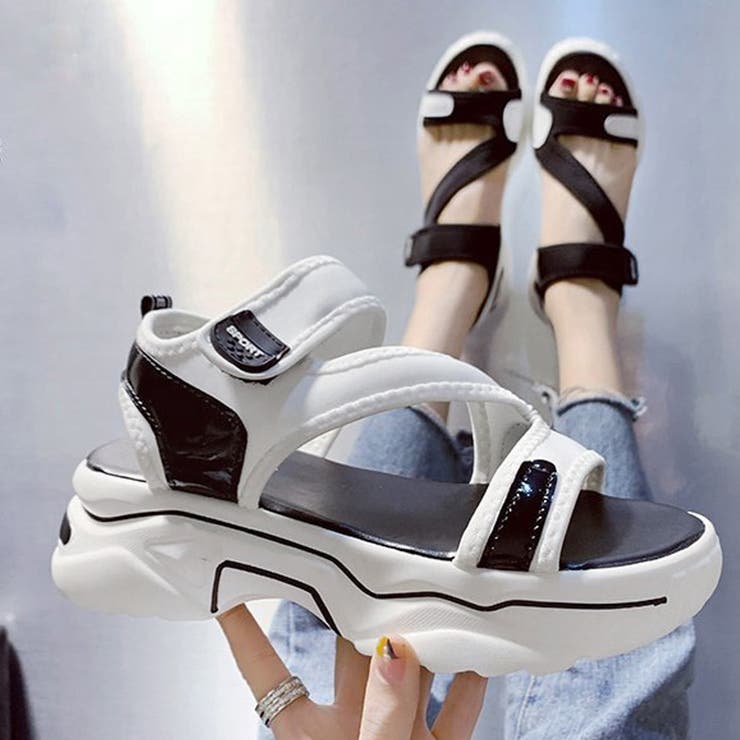 厚底 スポーツサンダル マジックテープ | SUNSHINE CLOSET | 詳細画像5 