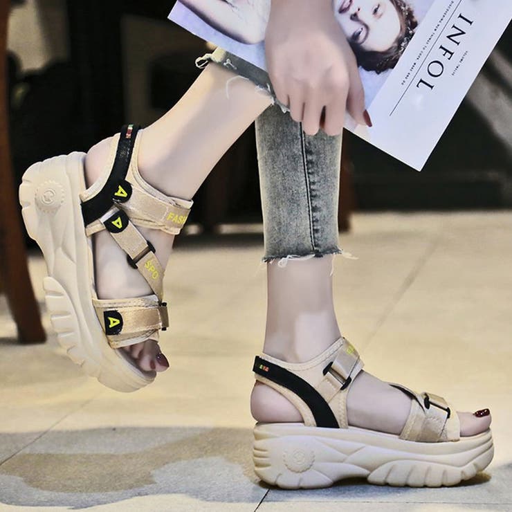 厚底スポーツサンダル ベルクロサンダル夏 | SUNSHINE CLOSET | 詳細画像16 