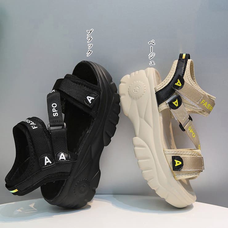 厚底スポーツサンダル ベルクロサンダル夏 | SUNSHINE CLOSET | 詳細画像2 