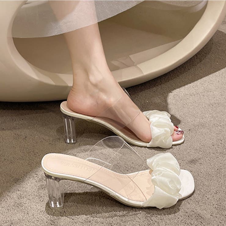 クリアヒール サンダル スクエアトゥ 夏 | SUNSHINE CLOSET | 詳細画像5 