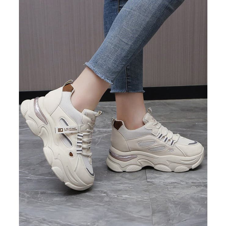 厚底ダッドスニーカー レースアップ 韓国 | SUNSHINE CLOSET | 詳細画像15 