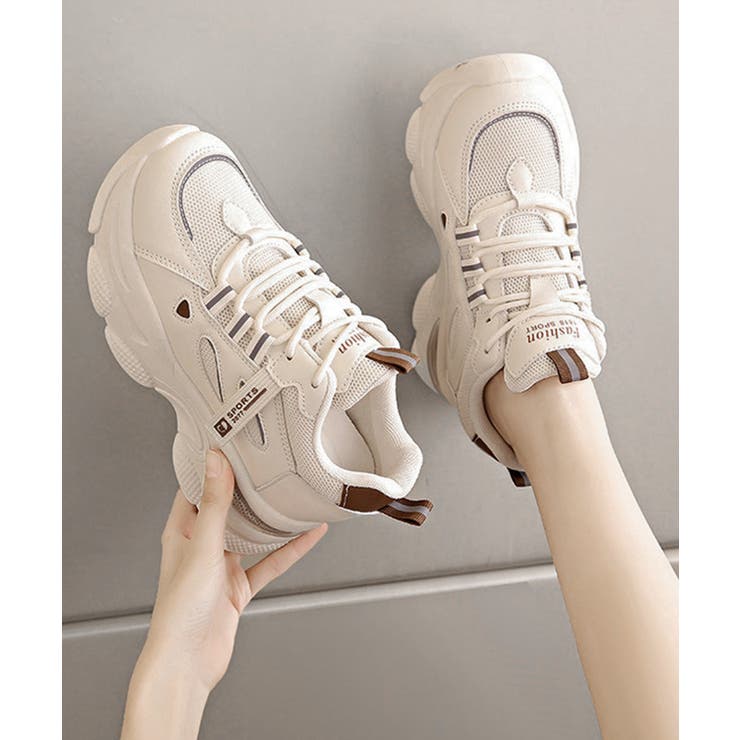 厚底ダッドスニーカー レースアップ 韓国 | SUNSHINE CLOSET | 詳細画像17 