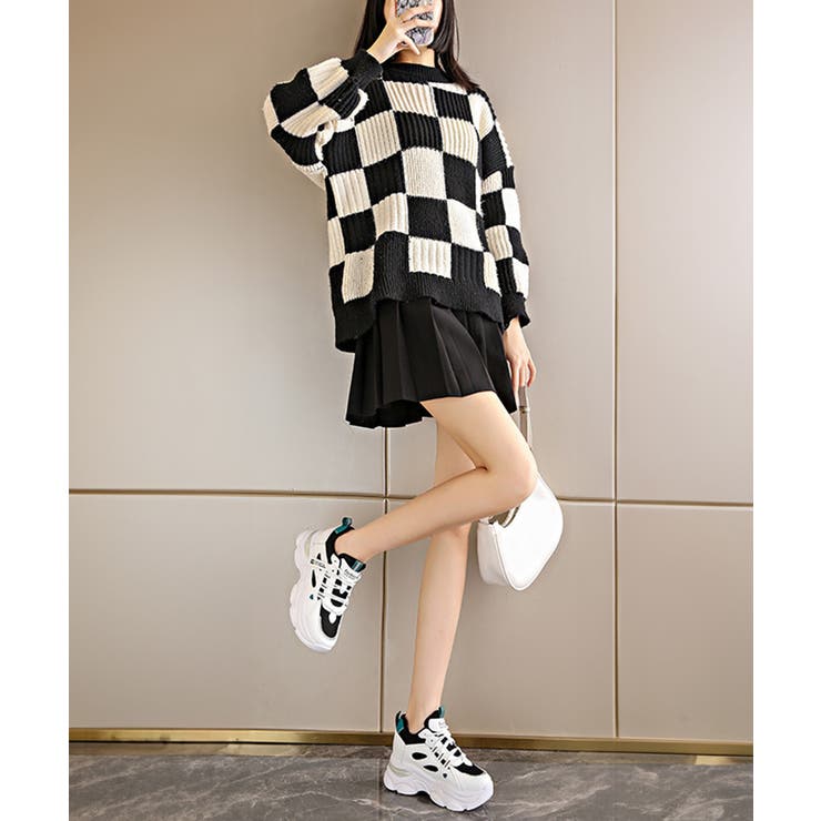厚底ダッドスニーカー レースアップ 韓国 | SUNSHINE CLOSET | 詳細画像8 
