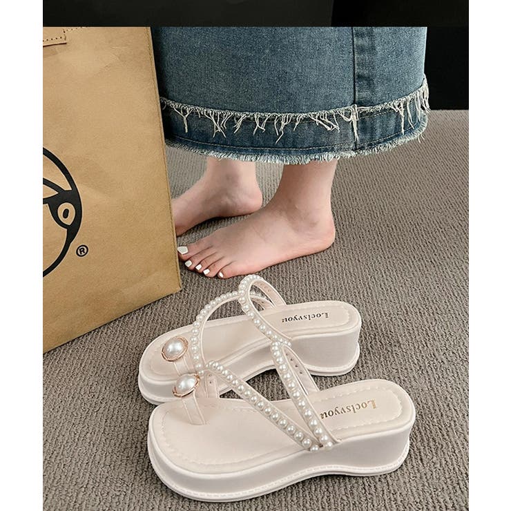 パールトングサンダル 美脚 厚底サンダル | SUNSHINE CLOSET | 詳細画像14 