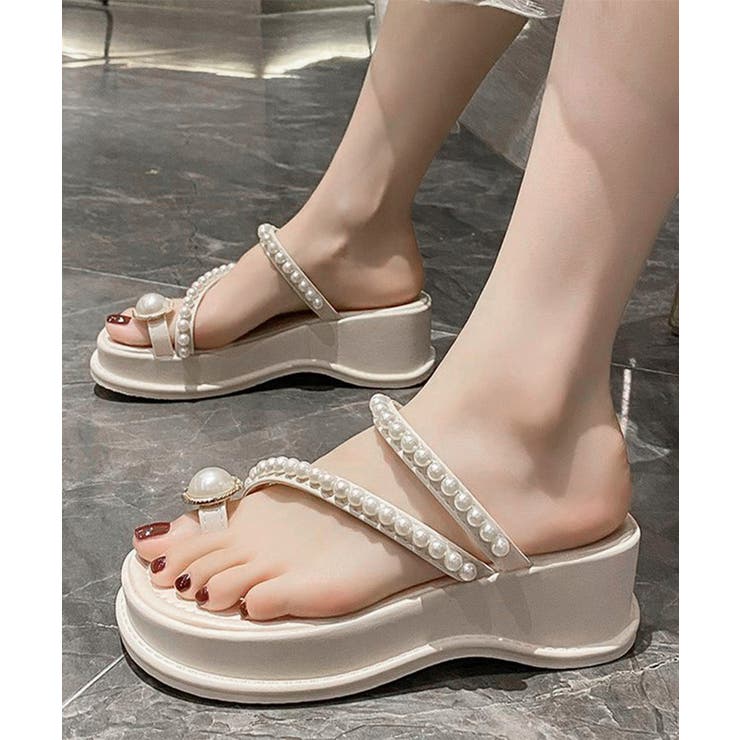 パールトングサンダル 美脚 厚底サンダル | SUNSHINE CLOSET | 詳細画像16 