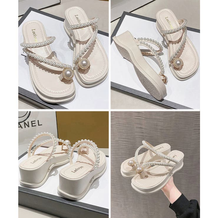 パールトングサンダル 美脚 厚底サンダル | SUNSHINE CLOSET | 詳細画像18 