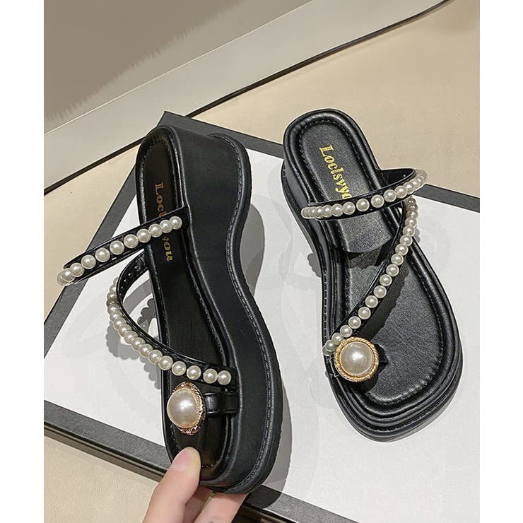 パールトングサンダル 美脚 厚底サンダル | SUNSHINE CLOSET | 詳細画像20 