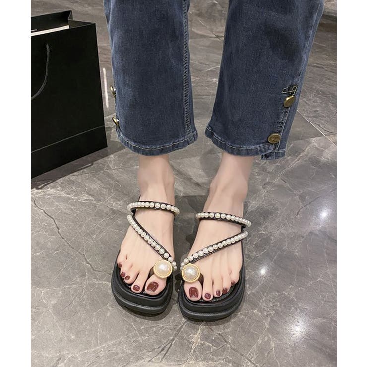 パールトングサンダル 美脚 厚底サンダル | SUNSHINE CLOSET | 詳細画像3 