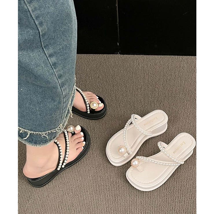 パールトングサンダル 美脚 厚底サンダル | SUNSHINE CLOSET | 詳細画像9 