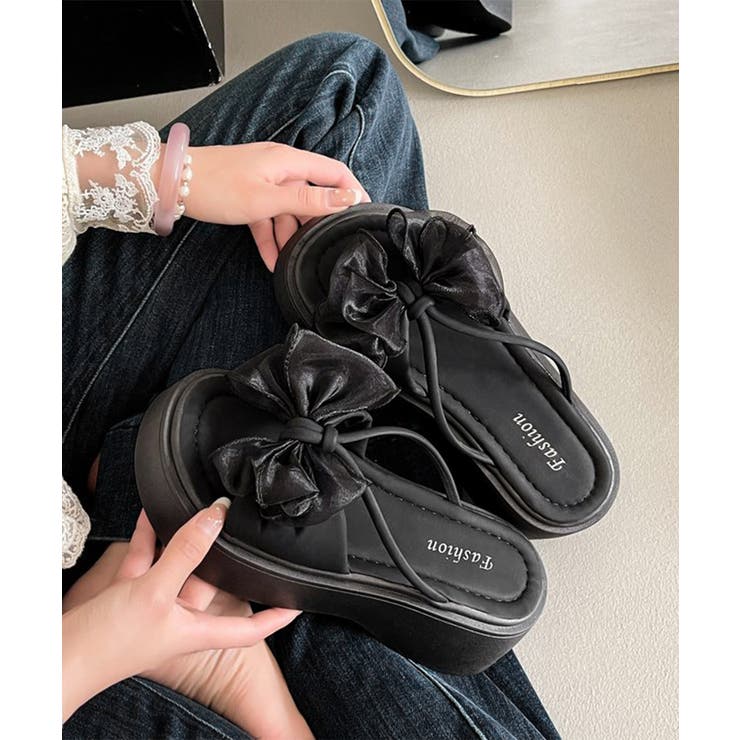 ビッグリボン厚底サンダル 履きやすい夏靴 | SUNSHINE CLOSET | 詳細画像10 