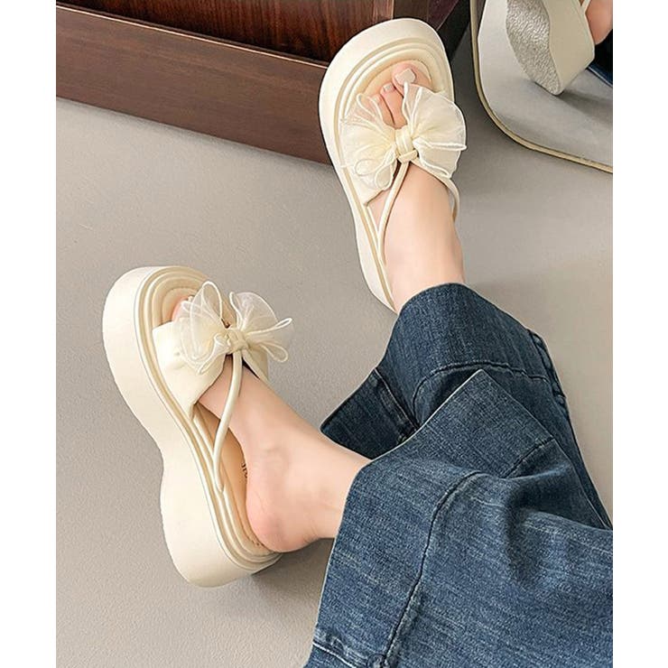 ビッグリボン厚底サンダル 履きやすい夏靴 | SUNSHINE CLOSET | 詳細画像12 