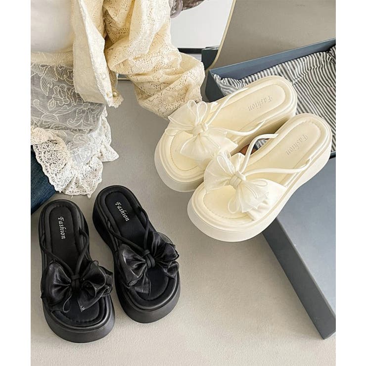 ビッグリボン厚底サンダル 履きやすい夏靴 | SUNSHINE CLOSET | 詳細画像15 