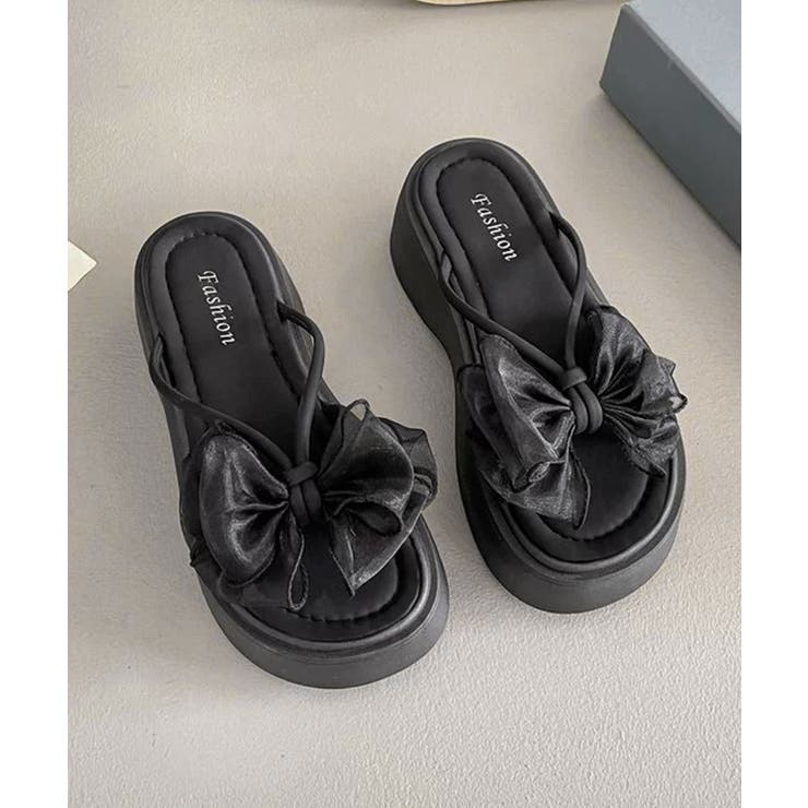 ビッグリボン厚底サンダル 履きやすい夏靴 | SUNSHINE CLOSET | 詳細画像18 