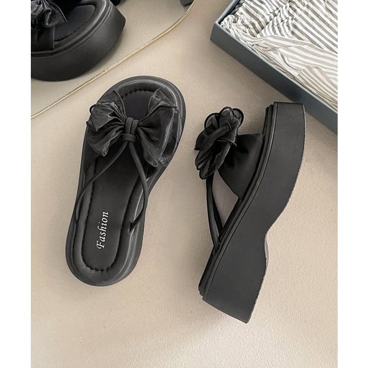 ビッグリボン厚底サンダル 履きやすい夏靴 | SUNSHINE CLOSET | 詳細画像21 