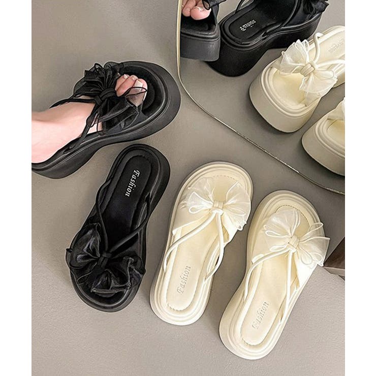 ビッグリボン厚底サンダル 履きやすい夏靴 | SUNSHINE CLOSET | 詳細画像9 