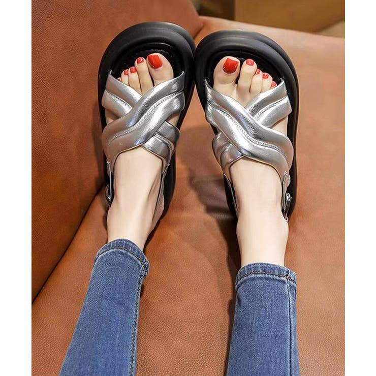 厚底サンダルレディース韓国風 歩きやすいサンダル美脚脚長 フラットフォームサンダ… | SUNSHINE CLOSET | 詳細画像13 
