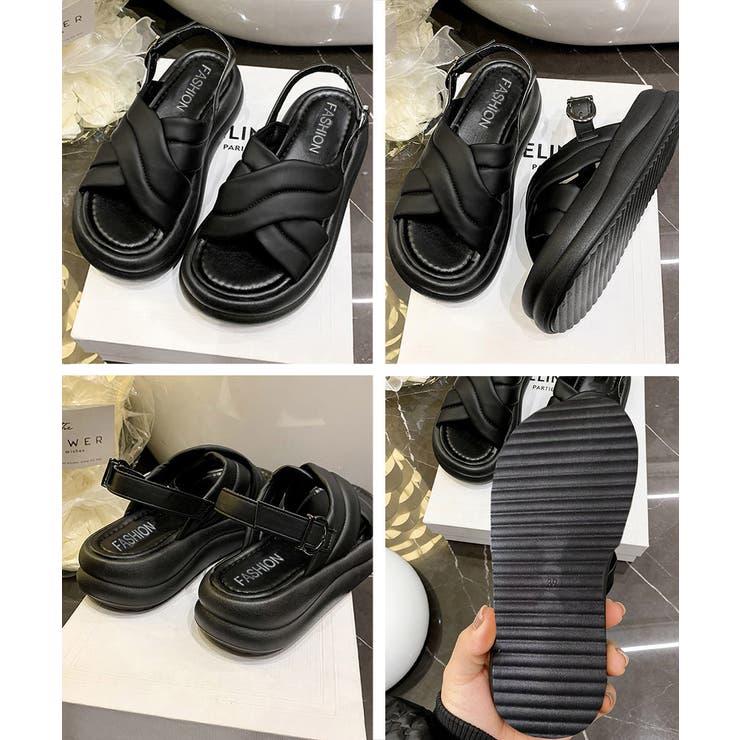 厚底サンダルレディース韓国風 歩きやすいサンダル美脚脚長 フラットフォームサンダ… | SUNSHINE CLOSET | 詳細画像21 