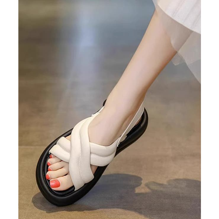 厚底サンダルレディース韓国風 歩きやすいサンダル美脚脚長 フラットフォームサンダ… | SUNSHINE CLOSET | 詳細画像3 
