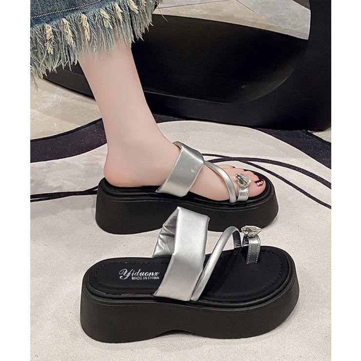 履きやすい 親指リング付きトングサンダル カジュアルきれいめプラットフォームサン… | SUNSHINE CLOSET | 詳細画像13 