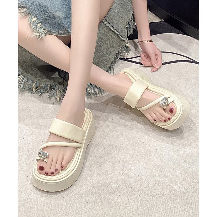履きやすい 親指リング付きトングサンダル カジュアルきれいめプラットフォームサン… | SUNSHINE CLOSET | 詳細画像7 