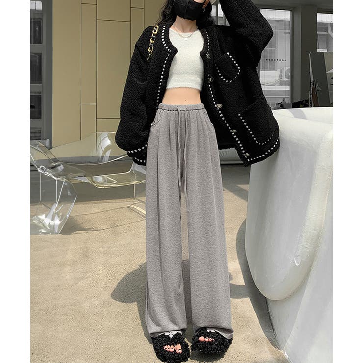 薄手スウェットパンツ 韓国風ワイドパンツ | SUNSHINE CLOSET | 詳細画像3 