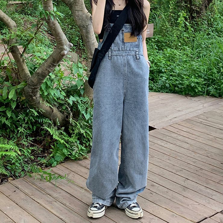 デニムサロペット オールインワン 韓国風[品番：AGCW0003469