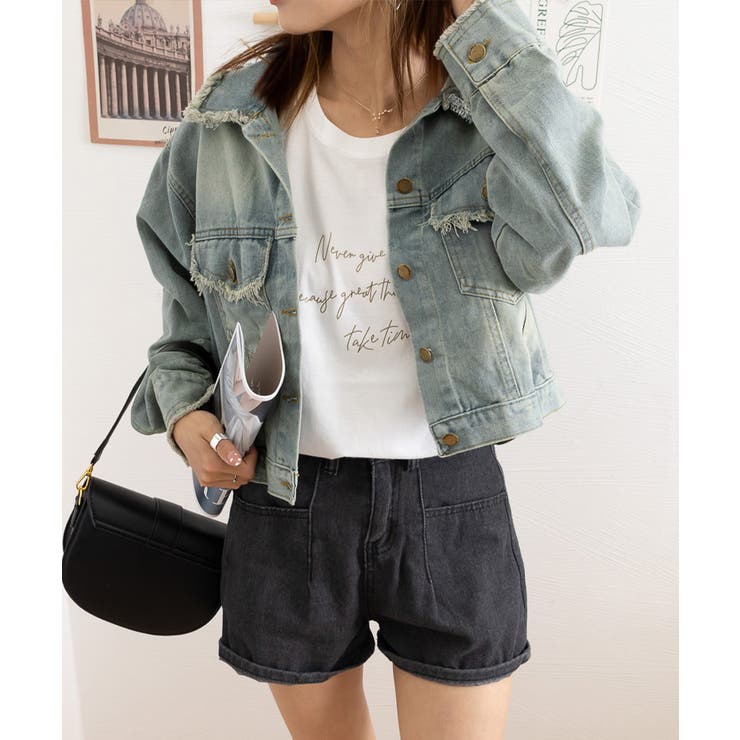 フリンジデニムジャケット デニムブルゾン | SUNSHINE CLOSET | 詳細画像26 