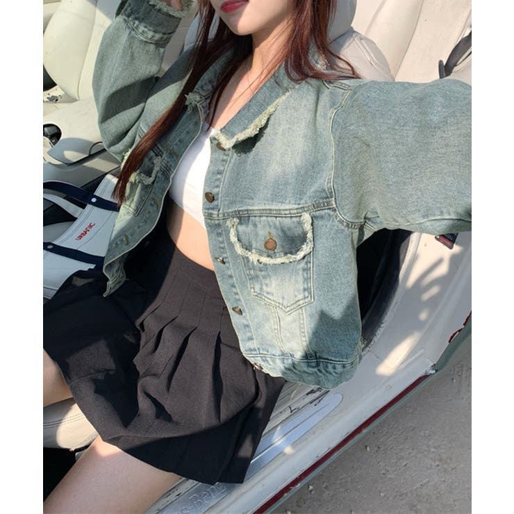 フリンジデニムジャケット デニムブルゾン | SUNSHINE CLOSET | 詳細画像3 