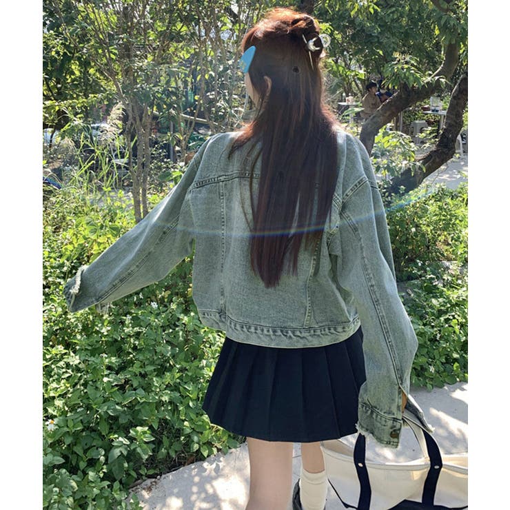 フリンジデニムジャケット デニムブルゾン | SUNSHINE CLOSET | 詳細画像6 