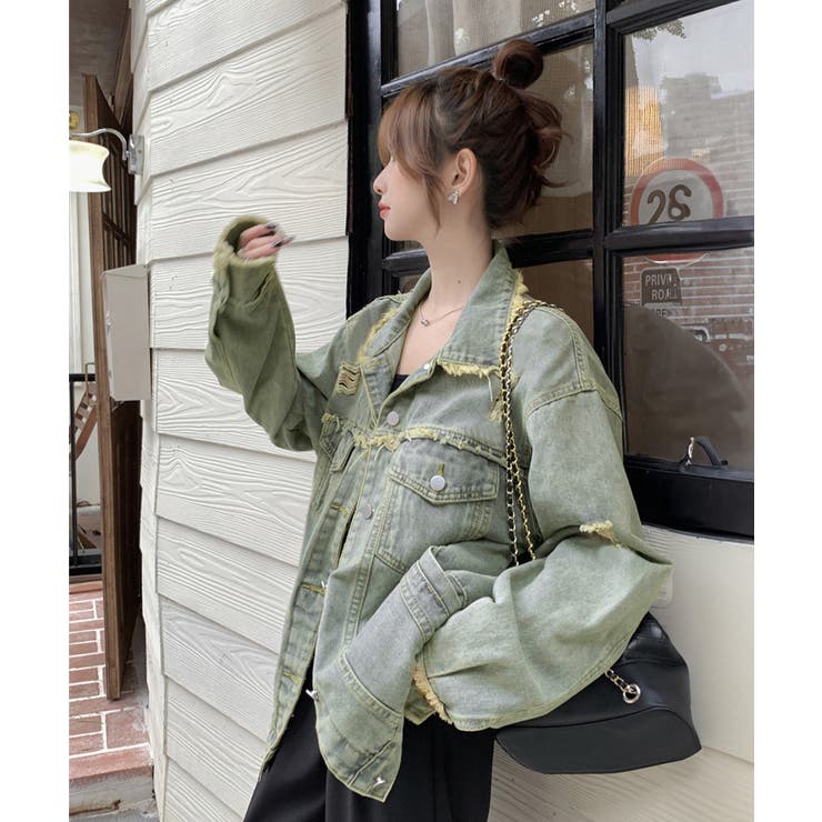 フリンジデニムジャケット ダメージデニム | SUNSHINE CLOSET | 詳細画像12 