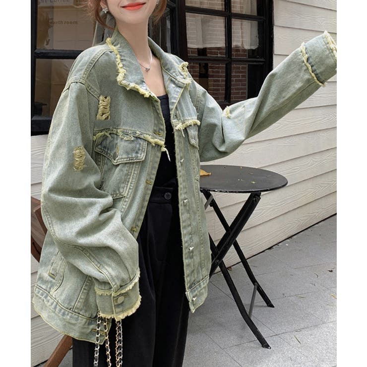 フリンジデニムジャケット ダメージデニム | SUNSHINE CLOSET | 詳細画像14 