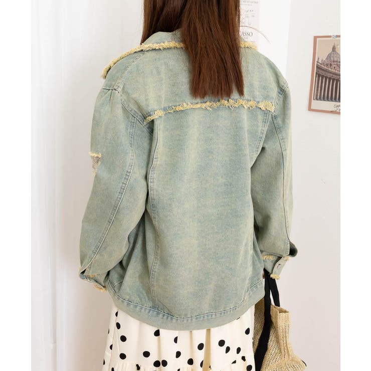 フリンジデニムジャケット ダメージデニム | SUNSHINE CLOSET | 詳細画像17 