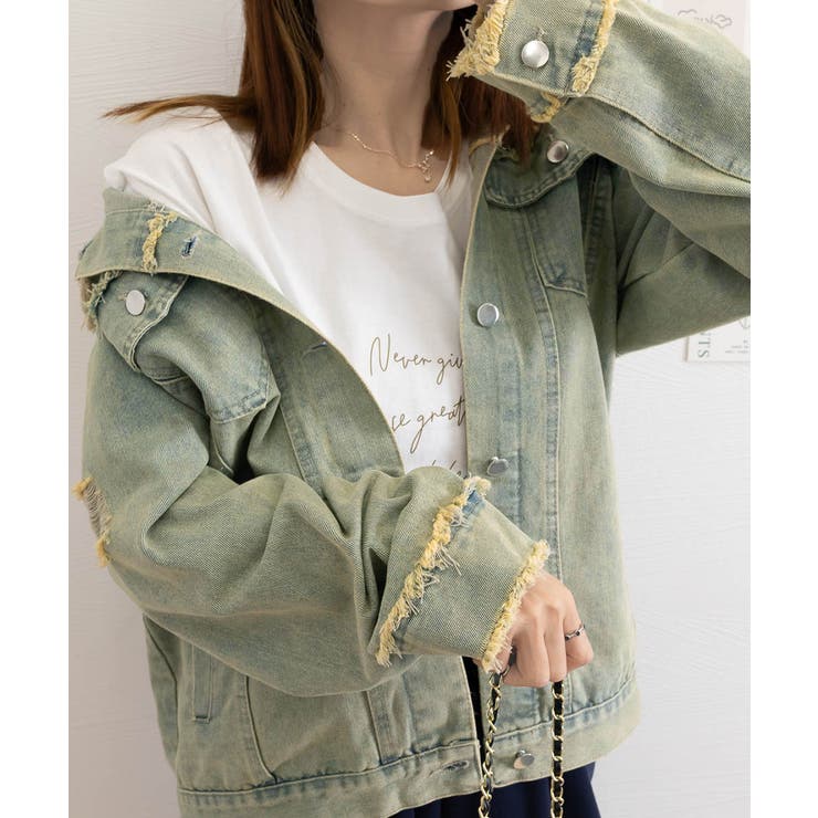 フリンジデニムジャケット ダメージデニム | SUNSHINE CLOSET | 詳細画像21 