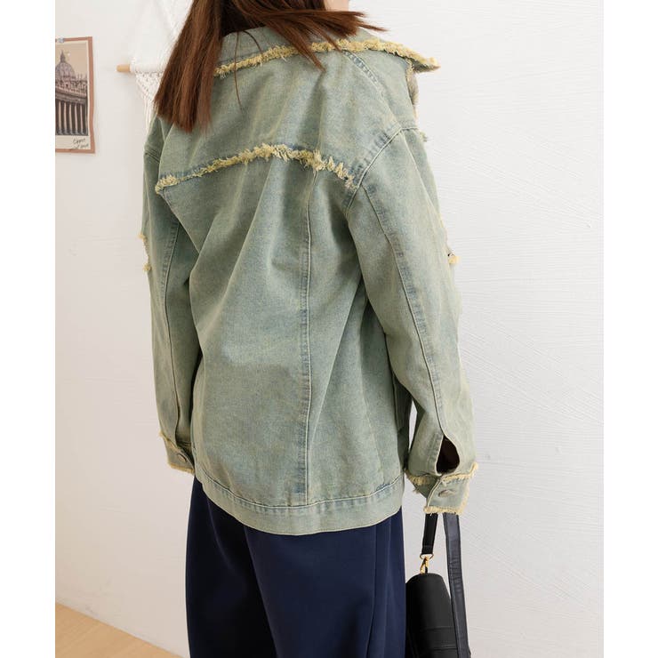 フリンジデニムジャケット ダメージデニム | SUNSHINE CLOSET | 詳細画像22 