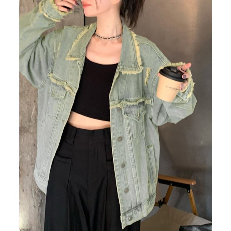 フリンジデニムジャケット ダメージデニム | SUNSHINE CLOSET | 詳細画像3 