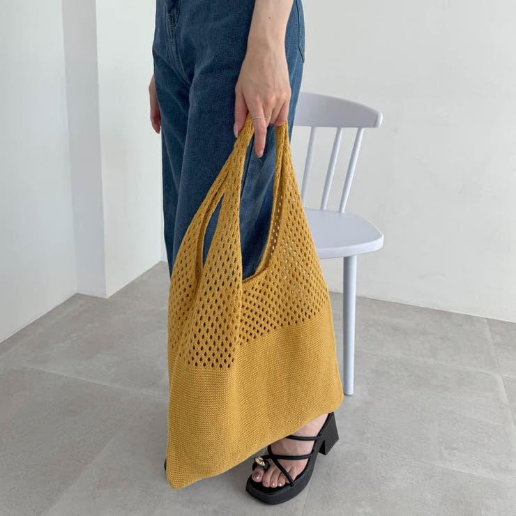 トートバッグ ニット編み バッグ鞄かばん | SUNSHINE CLOSET | 詳細画像18 