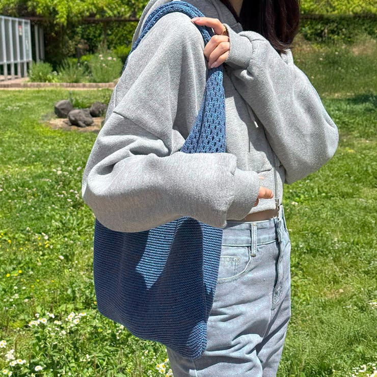 トートバッグ ニット編み バッグ鞄かばん | SUNSHINE CLOSET | 詳細画像20 