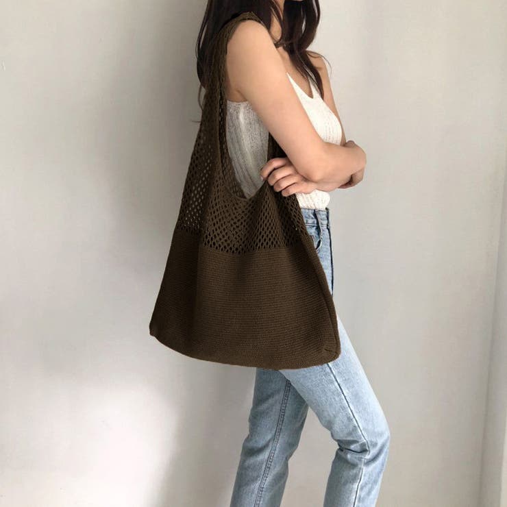 トートバッグ ニット編み バッグ鞄かばん | SUNSHINE CLOSET | 詳細画像22 