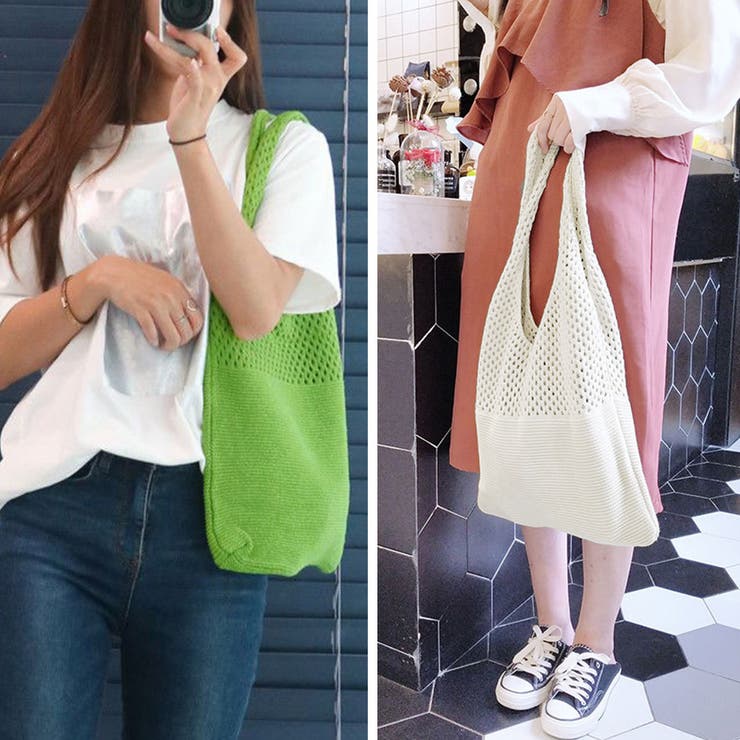 トートバッグ ニット編み バッグ鞄かばん | SUNSHINE CLOSET | 詳細画像24 