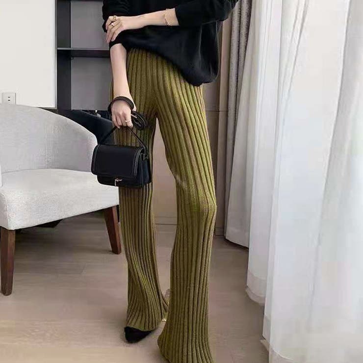 リブ ニットパンツ パンツ | SUNSHINE CLOSET | 詳細画像15 