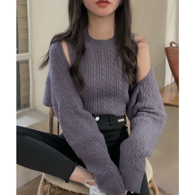 ニットカーディガン タンクトップ セット | SUNSHINE CLOSET | 詳細画像5 