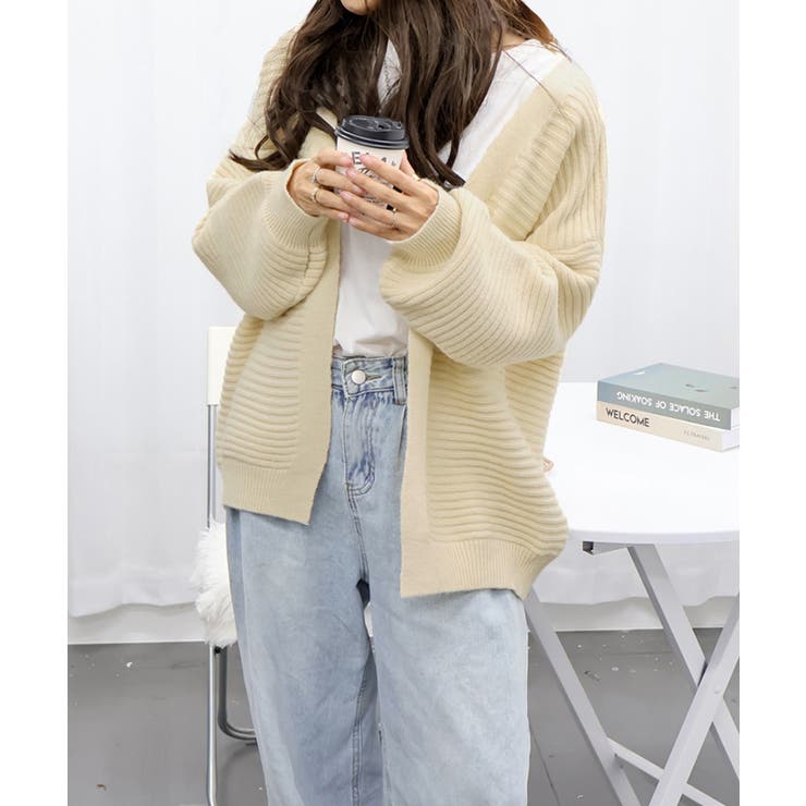 ニットカーディガン 中厚手レディース韓国[品番：AGCW0005007