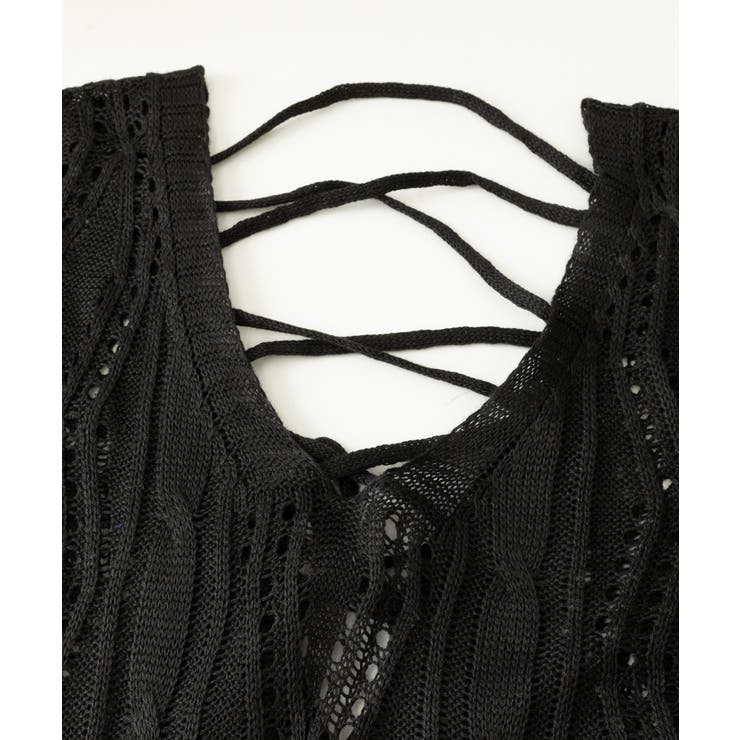 透かし編み ニットトップス レースアップ | SUNSHINE CLOSET | 詳細画像20 