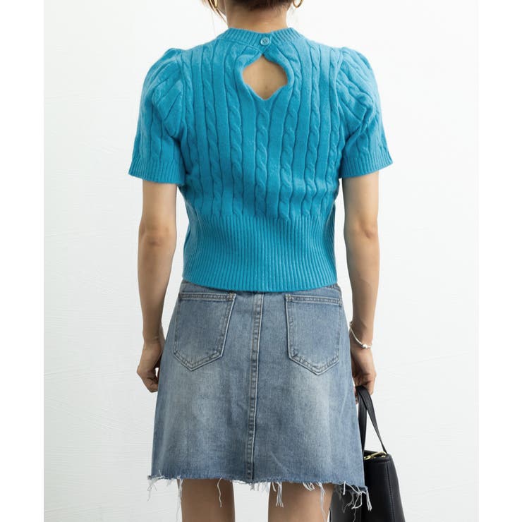 ケーブル編みニットトップス パフスリーブ | SUNSHINE CLOSET | 詳細画像16 